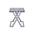 Axel End Table - Square - Smoke Glass and Metal