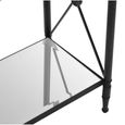 Axis Side Table - Clear Glass with Black Metal