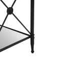 Axis Side Table - Square - Clear Glass with Black Metal
