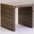 Bambusa Side Table - Square - Bamboo Inlay
