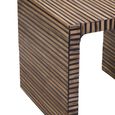 Bambusa Side Table - Square - Bamboo Inlay