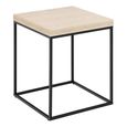 Barossa Faux Travertine Square Side Table