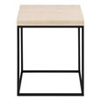 Barossa Faux Travertine Square Side Table