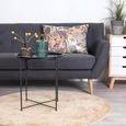 Bastia Side Table - Round - Black - Metal