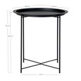 Bastia Side Table - Round - Black - Metal