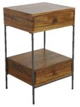Bastia Mango Wood 2 Drawer Side Table