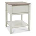 Bergen Grey Washed Oak & Soft Grey Lamp Table - Drawer