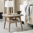 Dansk Scandi Oak Lamp Table - 1 Shelf