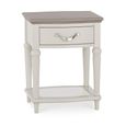 Montreux Lamp Table - Drawer - Grey Washed Oak & Soft Grey