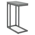 Renzo Zinc & Dark Grey Narrow Side Table