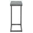 Renzo Zinc & Dark Grey Narrow Side Table