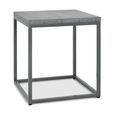 Renzo Zinc & Dark Grey Side Table