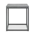 Renzo Zinc & Dark Grey Side Table