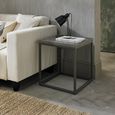 Renzo Zinc & Dark Grey Side Table