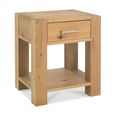Turin Light Oak Lamp Table - Drawer