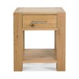 Turin Light Oak Lamp Table - Drawer