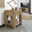 Turin Light Oak Lamp Table - Drawer