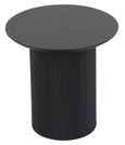 Bern Fluted Black Round End Table with Drum Base