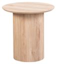 Bern Fluted Oak Effect Round End Table with Drum Base