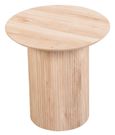 Bern Fluted Oak Effect Round End Table with Drum Base