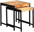 Bhuj Industrial Style Wooden Nest of 2 Tables