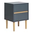 Bisley Side Table - 2 Drawer - Dark Grey