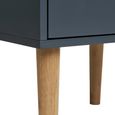 Bisley Side Table - 2 Drawer - Dark Grey