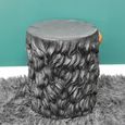 Side Table - Black and Gold - Lion - Resin - Metal