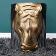 Side Table - Black and Gold - Rhino - Resin - Metal