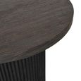 Boavista Side Table - Round - Fluted - Dark Wood