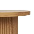 Boavista Side Table - Round - Fluted - Natural Wood