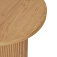 Boavista Side Table - Round - Fluted - Natural Wood