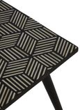 Boho Side Table - Black Bone Inlay - Square
