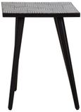 Boho Side Table - Black Bone Inlay - Square