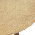 Boho Side Table - Carved Gold - Round