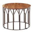 Boho Side Table - Large Round - Mango Wood
