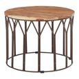 Boho Side Table - Large Round - Mango Wood