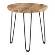 Boho Side Table - Small Round with Hairpin Legs - Mango Wood