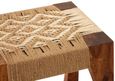 Boho Stool - Woven Jute and Sheesham Wood