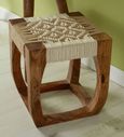 Boho Stool - Woven Jute and Sheesham Wood