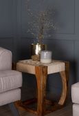 Boho Stool - Woven Jute and Sheesham Wood