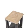 Bordeaux Lamp Table with Shelf - Grey