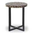 Branna Side Table - Round - Mother of Pearl