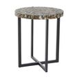 Branna Side Table - Round - Mother of Pearl