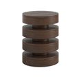 California Bobbin Round Side Table - Dark Oak