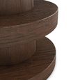 California Bobbin Round Side Table - Dark Oak