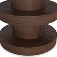 California Bobbin Round Side Table - Dark Oak