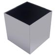 Carlox Side Table - Square - Black Glass and Chrome