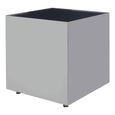 Carlox Side Table - Square - Black Glass and Chrome