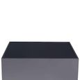 Carlox Side Table - Square - Black Glass and Chrome